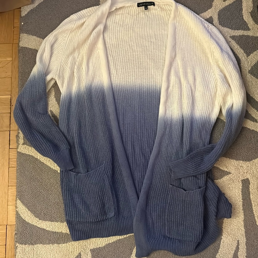 Long open cardigan